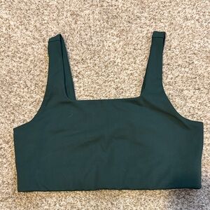 Girlfriend collective forest green sports bra